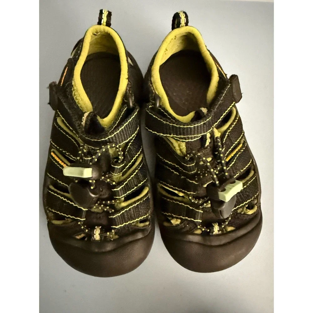Keen Newport H2 Kids Sandals Blue Lime Green Water Shoes Hiking Bungee Strap